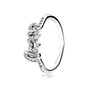 NWT Pandora Sterling Silver Signature of Love Ring Size 8.5 190928CZ-58